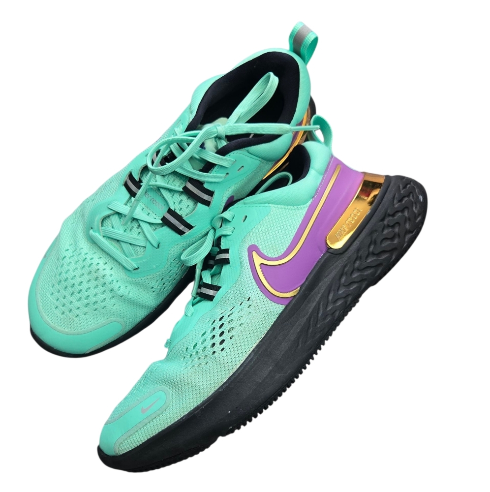 Nike React Miler 2 Women's 8.5M Custom Neon Gold Running Sportswear